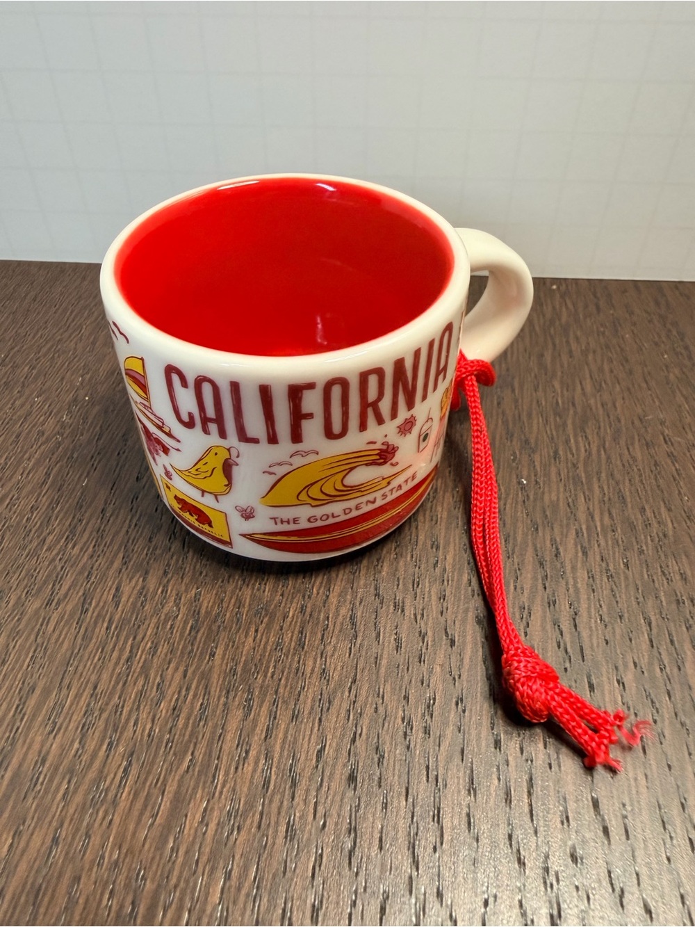 Starbucks “California” Ornament Mug - Red & White